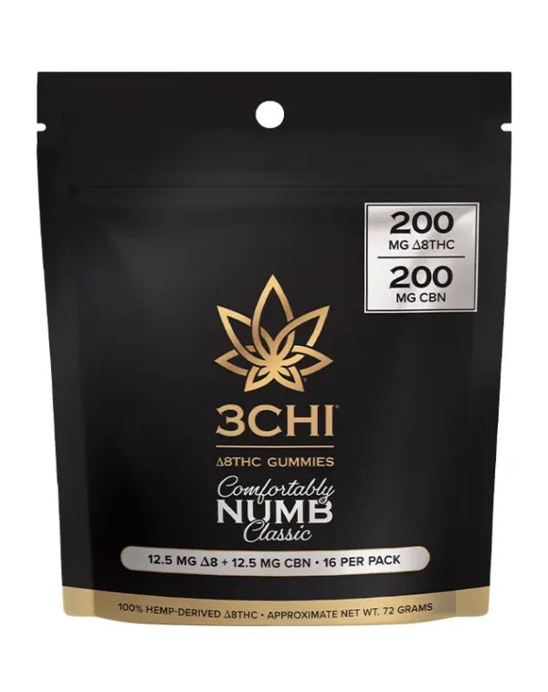 3CHI Comfortably Numb 400MG Delta 8 THC + CBN Gummies – 16ct
