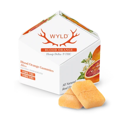 Wyld 200MG THC + CBC Gummies – Blood Orange – Sativa – 10ct