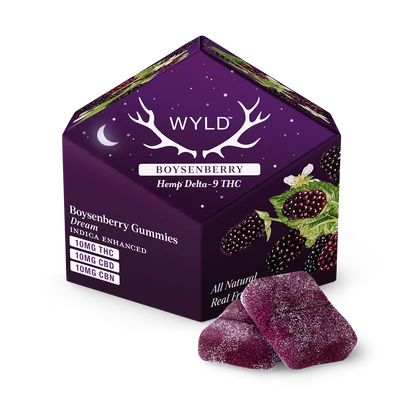 Wyld 300MG THC + CBD + CBN Gummies – Boysenberry – Indica – 10ct