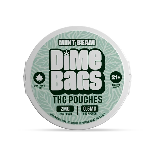 Dime Bags 40MG THC Pouches – Mint Beam