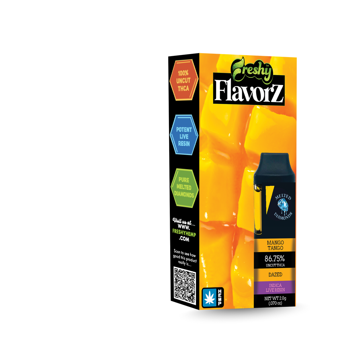 Freshy Flavorz 2G THCa Live Resin Disposable – Mango Tango – Indica