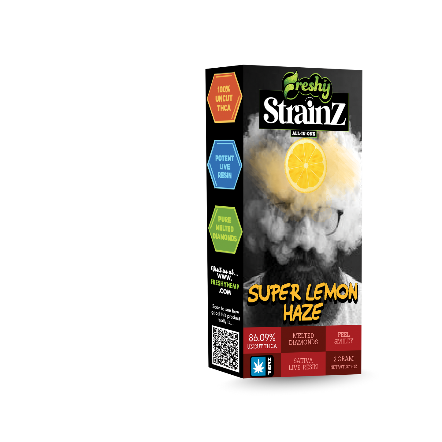 Freshy Strainz 2G THCa Live Resin Disposable – Super Lemon Haze – Sativa
