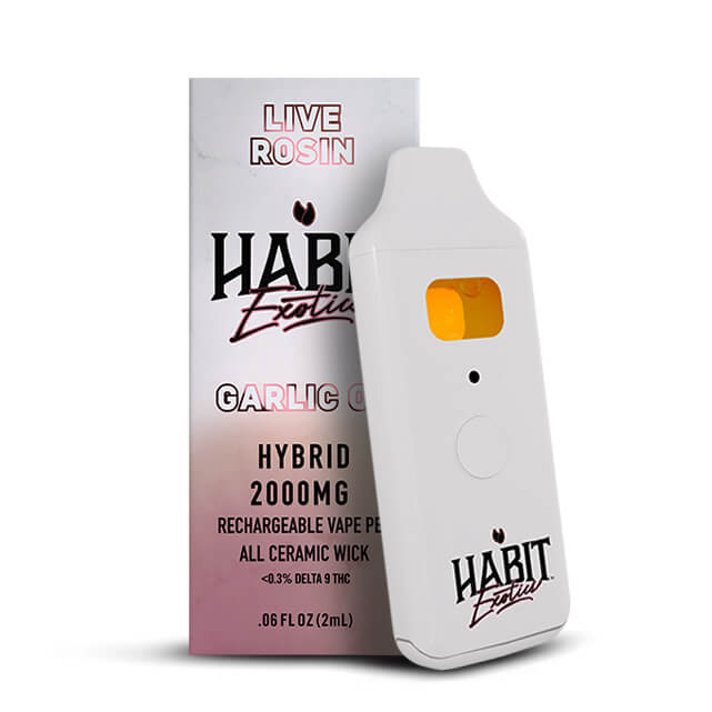 Habit 2G THCa Live Rosin Disposable – Garlic OG – Hybrid