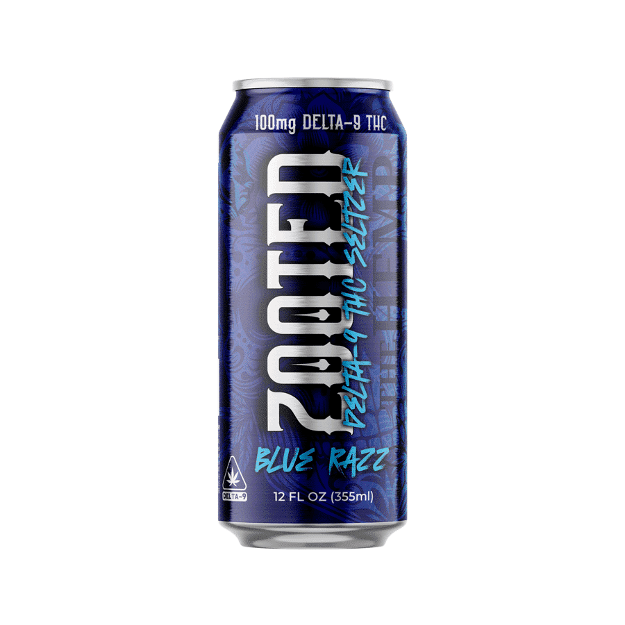 THD Zooted 100MG D9 THC Seltzer – Blue Razz