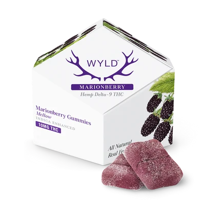 Wyld 100MG THC Gummies – Marionberry – Indica – 10ct