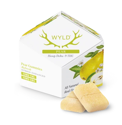 Wyld 200MG THC + CBG Gummies – Pear – Hybrid – 10ct