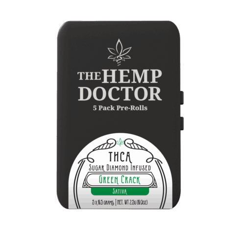 THD 2.5G THCa Sugar Diamond Infused Pre-Rolls – Green Crack – Sativa – 5pk