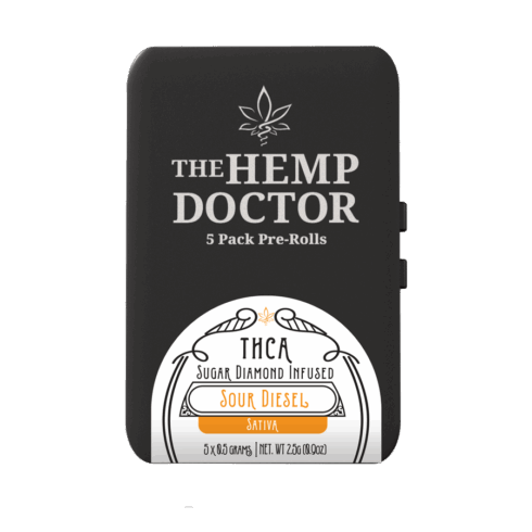 THD 2.5G THCa Sugar Diamond Infused Pre-Rolls – Sour Diesel – Sativa – 5pk