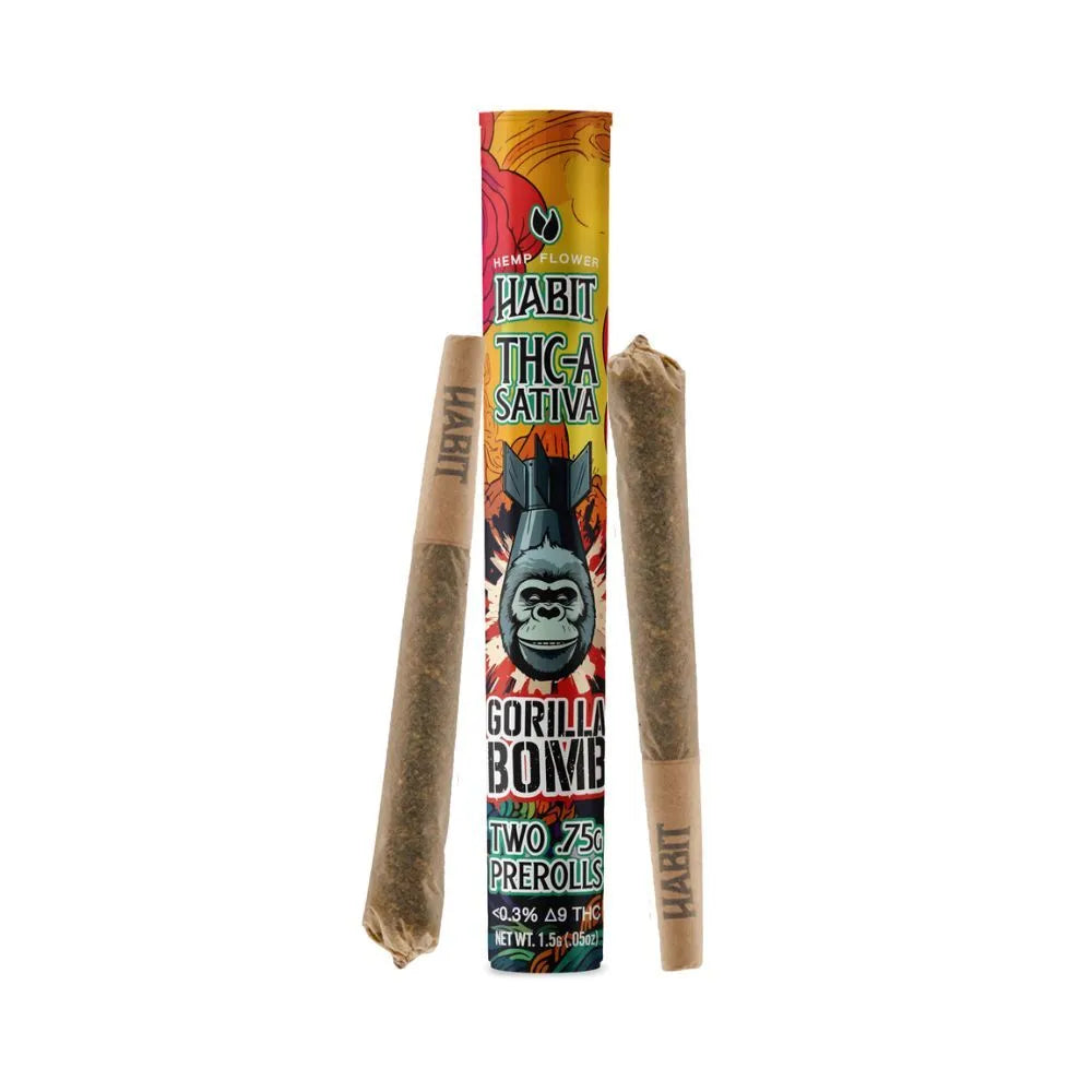 Habit 1.5G THCa Pre-Rolls – Gorilla Bomb – Sativa – 2pk
