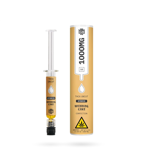 MHCo 1G THCa Live Resin Uncut Dripper – Wedding Cake – Hybrid