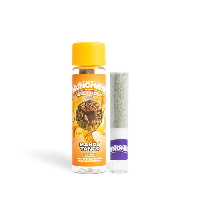 MUNCHIES! 2G THCa Diamond Jelly Hole Pre-Roll – Mango Tango – Sativa