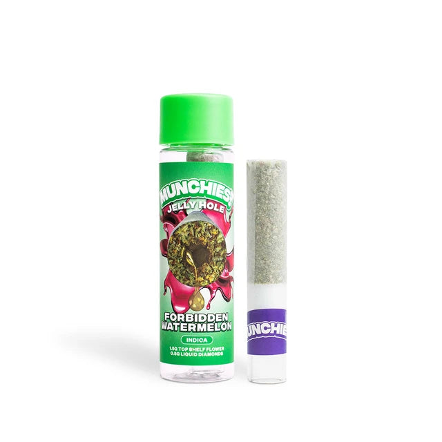 MUNCHIES! 2G THCa Diamond Jelly Hole Pre-Roll – Forbidden Watermelon – Indica