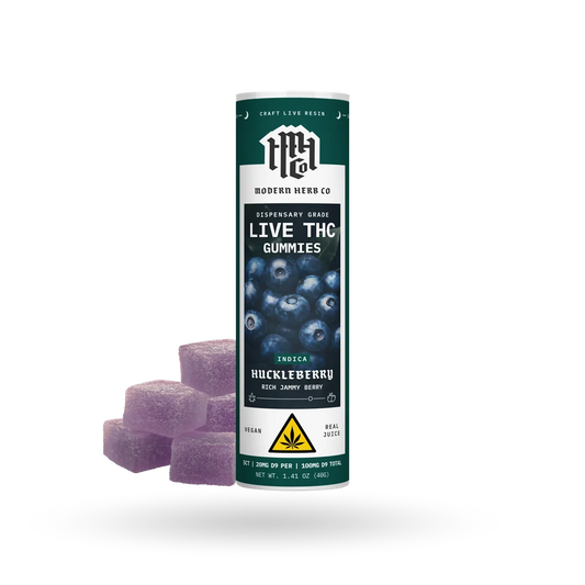 MHCo 100MG Delta 9 THC Live Resin Gummies – Huckleberry – Indica – 5ct