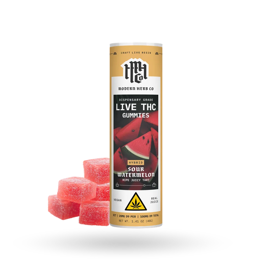 MHCo 100MG Delta 9 THC Live Resin Gummies – Sour Watermelon – Hybrid – 5ct