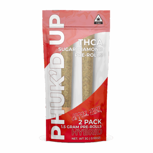 THD Phuk’d Up 3G THCa Sugar Diamond Infused Pre-Rolls – Apple Jack – Hybrid – 2pk