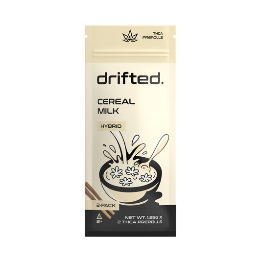 Drifted 2.5G THCA Pre-Rolls – Cereal Milk – Hybrid – 2pk