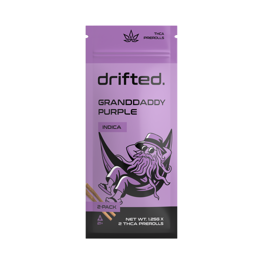 Drifted 2.5G THCA Pre-Rolls – Granddaddy Purple – Indica – 2pk