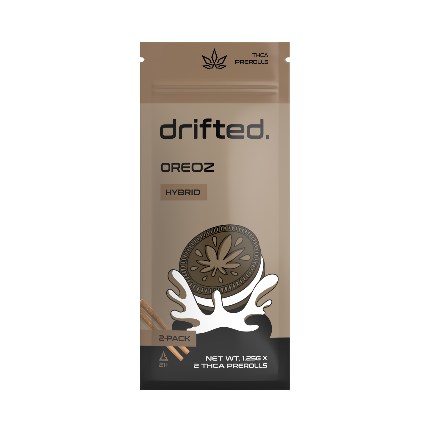Drifted 2.5G THCA Pre-Rolls – Oreoz – Hybrid – 2pk