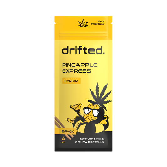 Drifted 2.5G THCA Pre-Rolls – Pineapple Express – Hybrid – 2pk