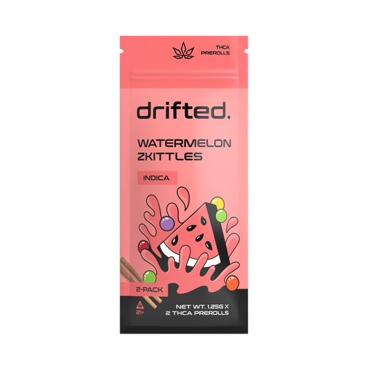 Drifted 2.5G THCA Pre-Rolls – Watermelon Zkittles – Indica – 2pk
