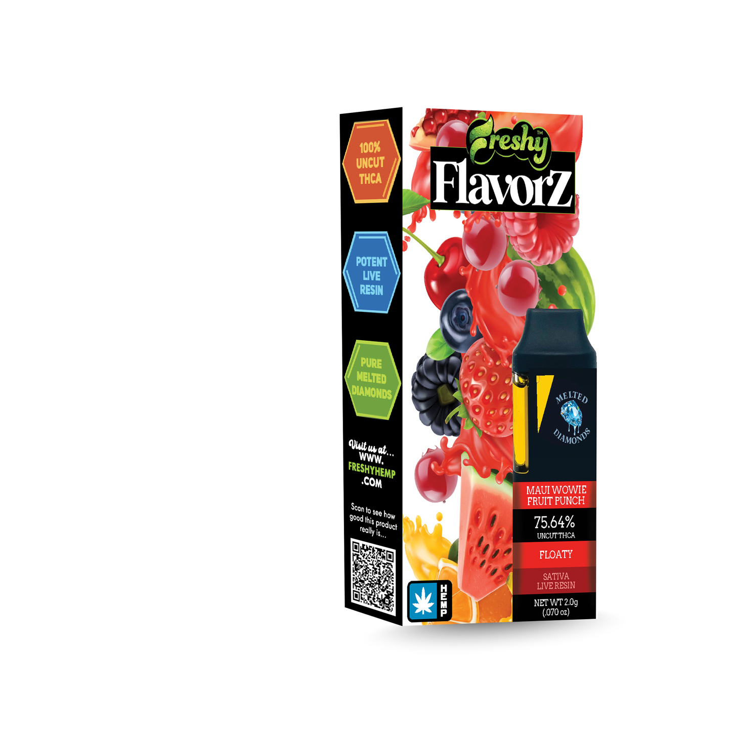 Freshy Flavorz 2G THCa Live Resin Disposable – Maui Wowie Fruit Punch – Sativa