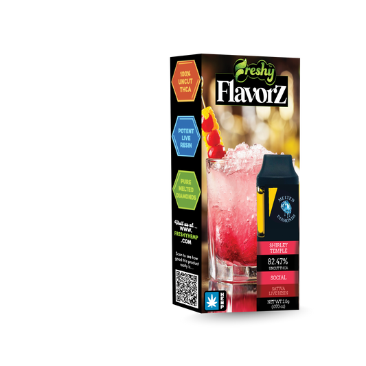 Freshy Flavorz 2G THCa Live Resin Disposable – Shirley Temple – Sativa
