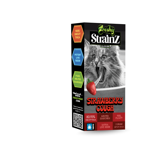 Freshy Strainz 2G THCa Live Resin Disposable – Strawberry Cough – Sativa