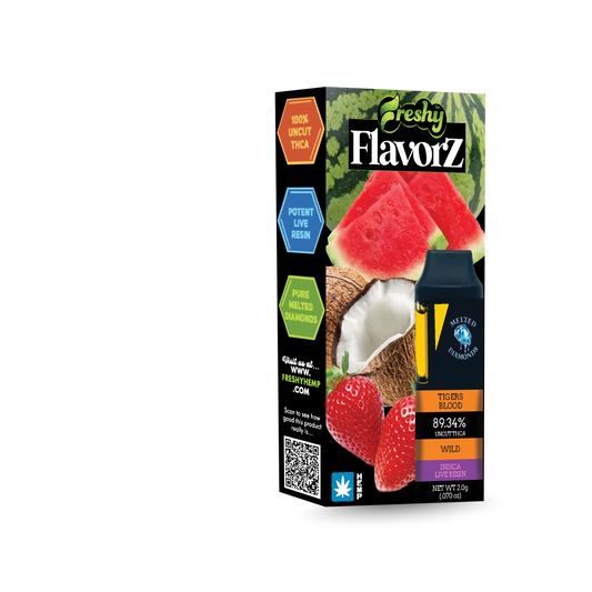 Freshy Flavorz 2G THCa Live Resin Disposable – Tiger's Blood – Indica