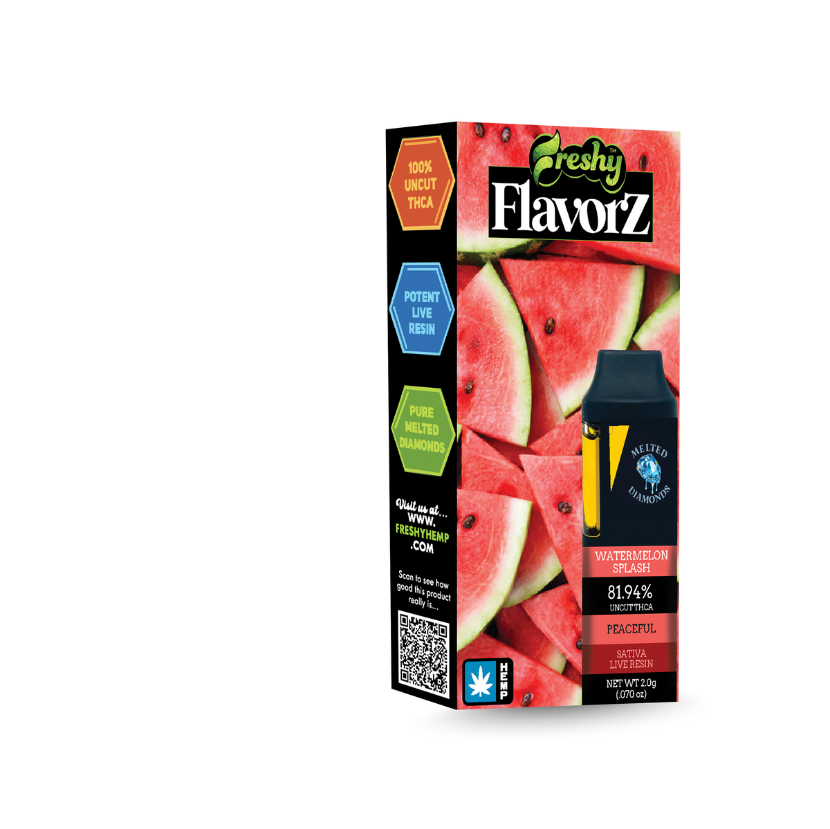 Freshy Flavorz 2G THCa Live Resin Disposable – Watermelon Splash – Sativa