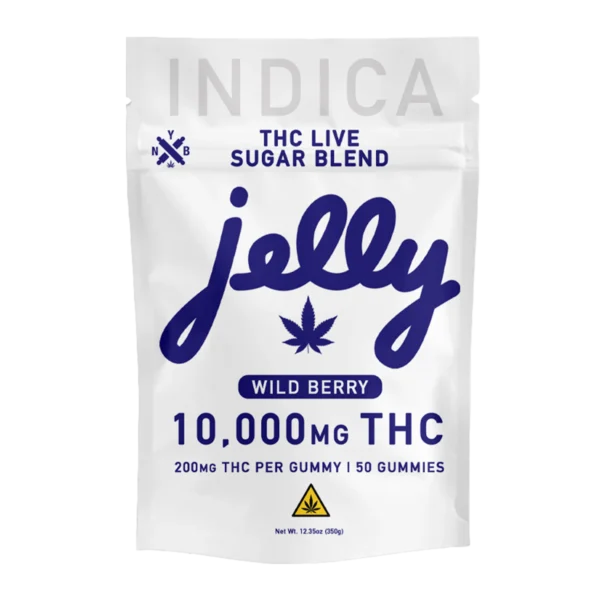 NYB Jelly 10,000MG THCA Live Sugar Blend Gummies – Wild Berry – Indica – 50ct