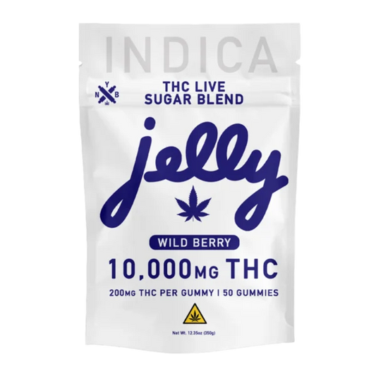 NYB Jelly 10,000MG THCA Live Sugar Blend Gummies – Wild Berry – Indica – 50ct