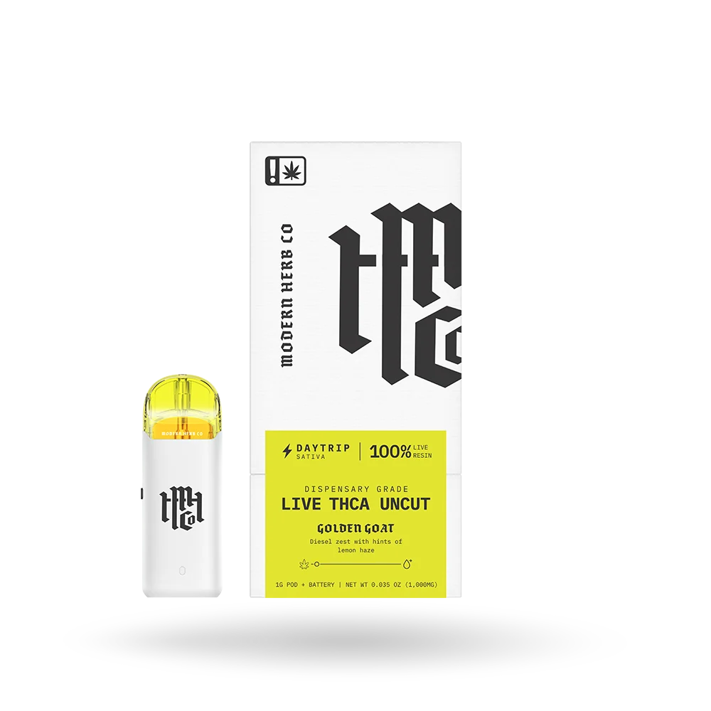 MHCo 1G THCa Live Resin Uncut Pod Starter Kit – Golden Goat – Sativa