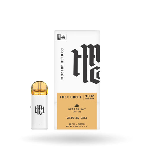 MHCo 1G THCa Live Resin Uncut Pod Starter Kit – Wedding Cake – Hybrid
