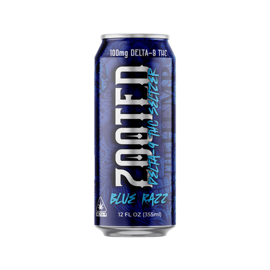 THD Zooted 100MG D9 THC Seltzer – Blue Razz