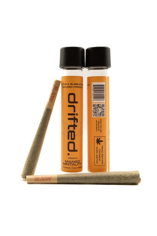 Drifted 2G Bubble Hash THCa Preroll – Mango Mintality – Indica
