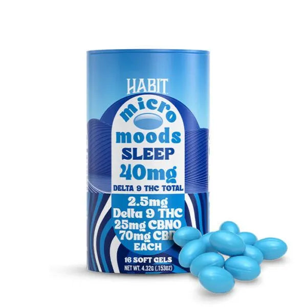 Habit Micro Moods 40MG Delta 9 THC Softgels – Sleep – 16ct
