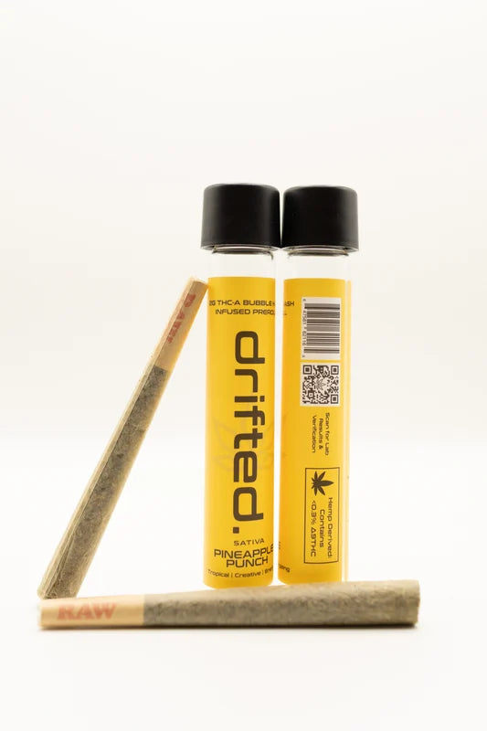 Drifted 2G Bubble Hash THCa Preroll – Pineapple Punch – Sativa