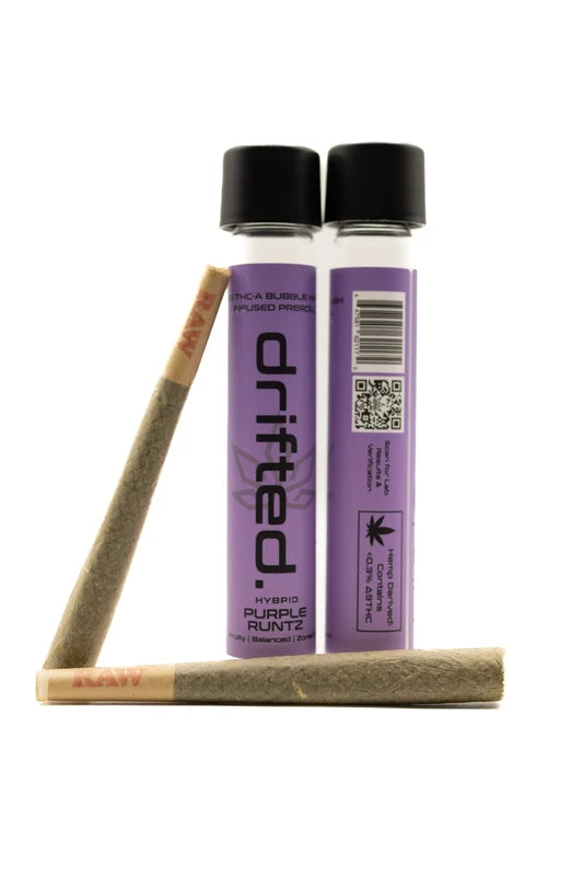 Drifted 2G Bubble Hash THCa Preroll – Purple Runtz – Hybrid