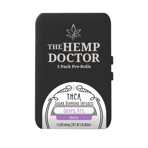 THD 2.5G THCa Sugar Diamond Infused Pre-Rolls – Grape Ape – Indica – 5pk