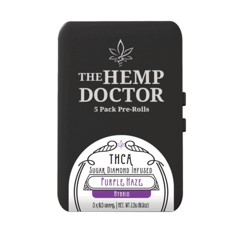 THD 2.5G THCa Sugar Diamond Infused Pre-Rolls – Purple Haze – Hybrid – 5pk