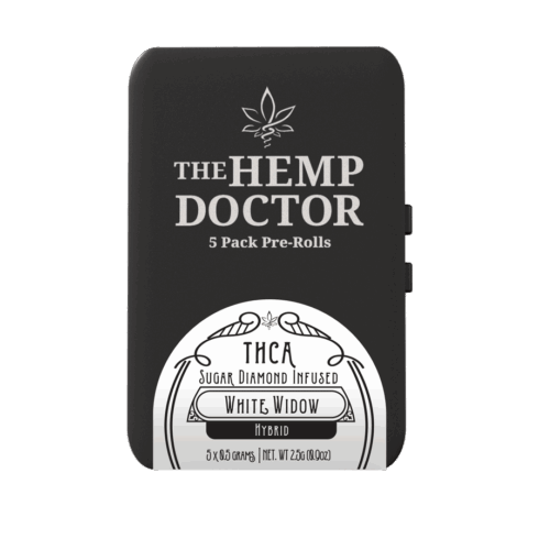 THD 2.5G THCa Sugar Diamond Infused Pre-Rolls – White Widow – Hybrid – 5pk