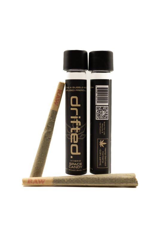 Drifted 2G Bubble Hash THCa Preroll – Space Candy – Hybrid