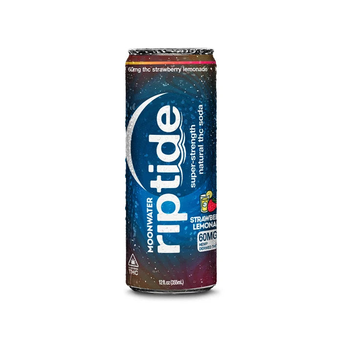 Moonwater Riptide 60MG THC Soda – Strawberry Lemonade