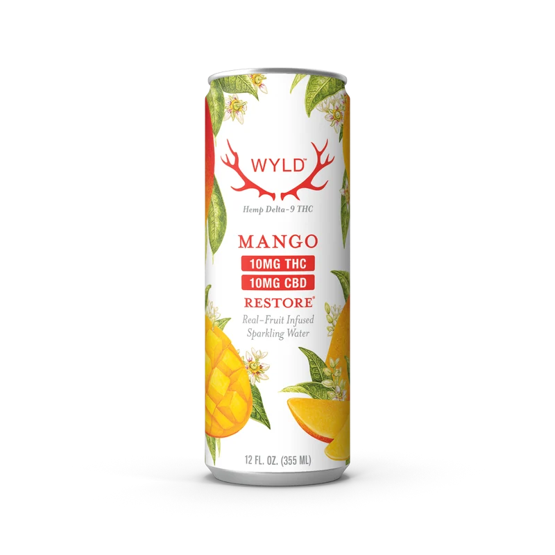 Wyld 10MG THC + 10MG CBD Sparkling Water – Mango