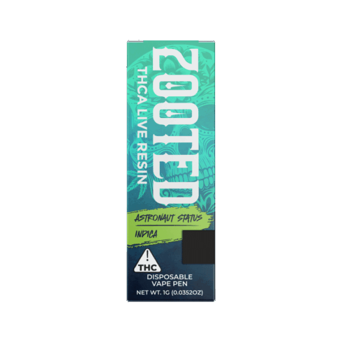 THD Zooted 1G THCa Live Resin Disposable – Astronaut Status – Indica