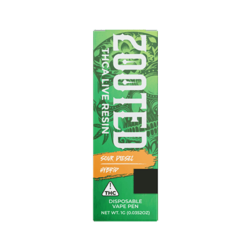 THD Zooted 1G THCa Live Resin Disposable – Sour Diesel – Hybrid
