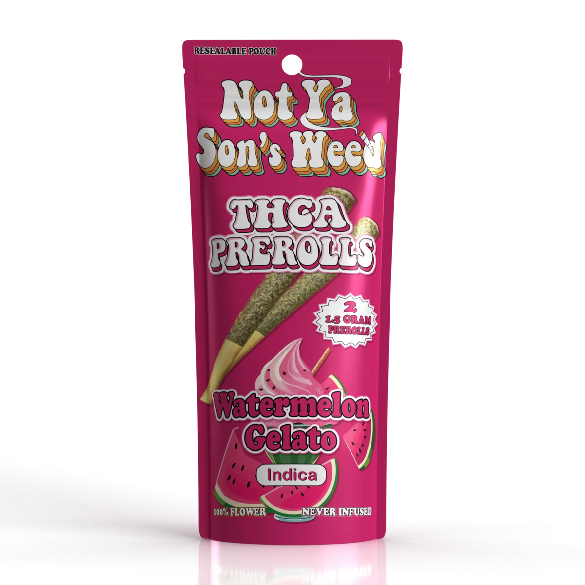 NYSW 3G THCa Pre-Rolls – Watermelon Gelato – Indica – 2pk
