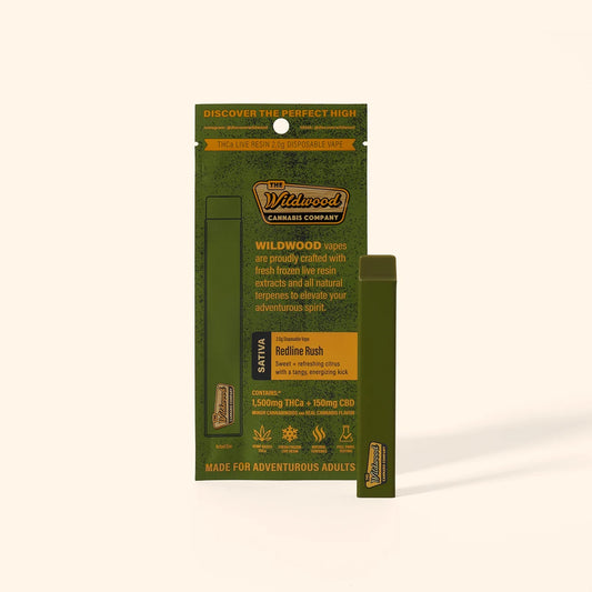 Wildwood 2G THCa Live Resin Disposable – Redline Rush – Sativa