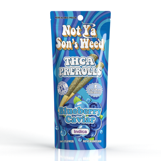 NYSW 3G THCa Pre-Rolls – Blueberry Caviar – Indica – 2pk