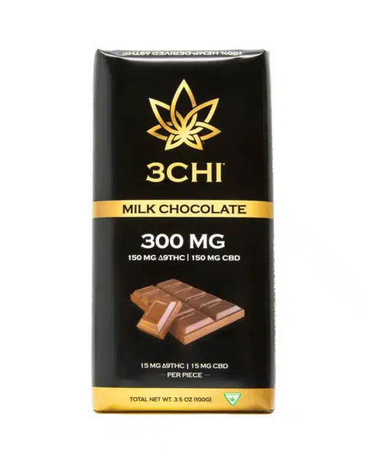 3CHI 300MG Delta 9 THC + CBD Milk Chocolate Bar